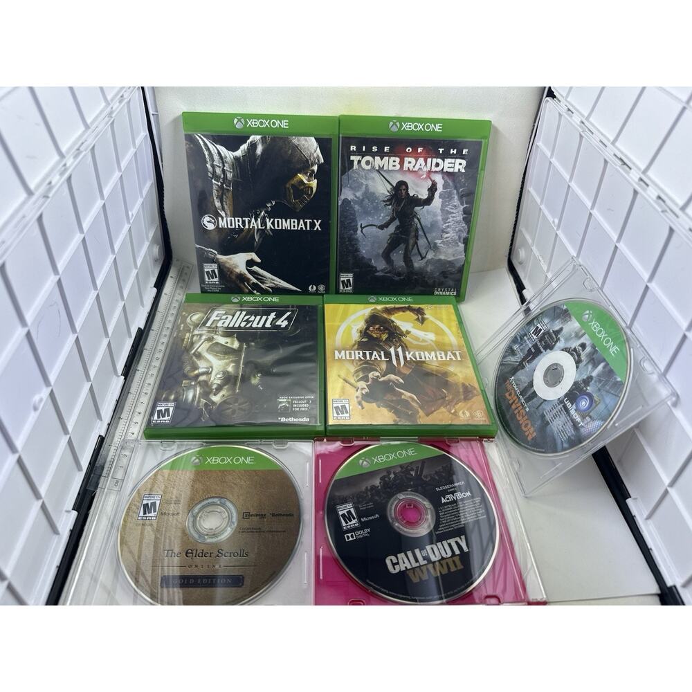 Microsoft Xbox One Lot: Call Of Duty WWII Mortal Kombat 11 X 10 Fallout Tomb